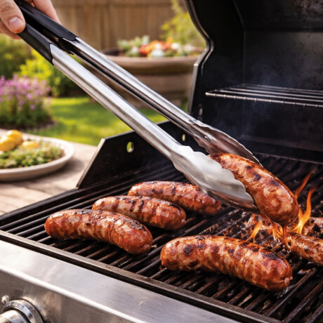 Pinza para Parrilla 41 cm Negro Acero Inoxidable Pinza para Parrilla 41 cm Negro Acero Inoxidable