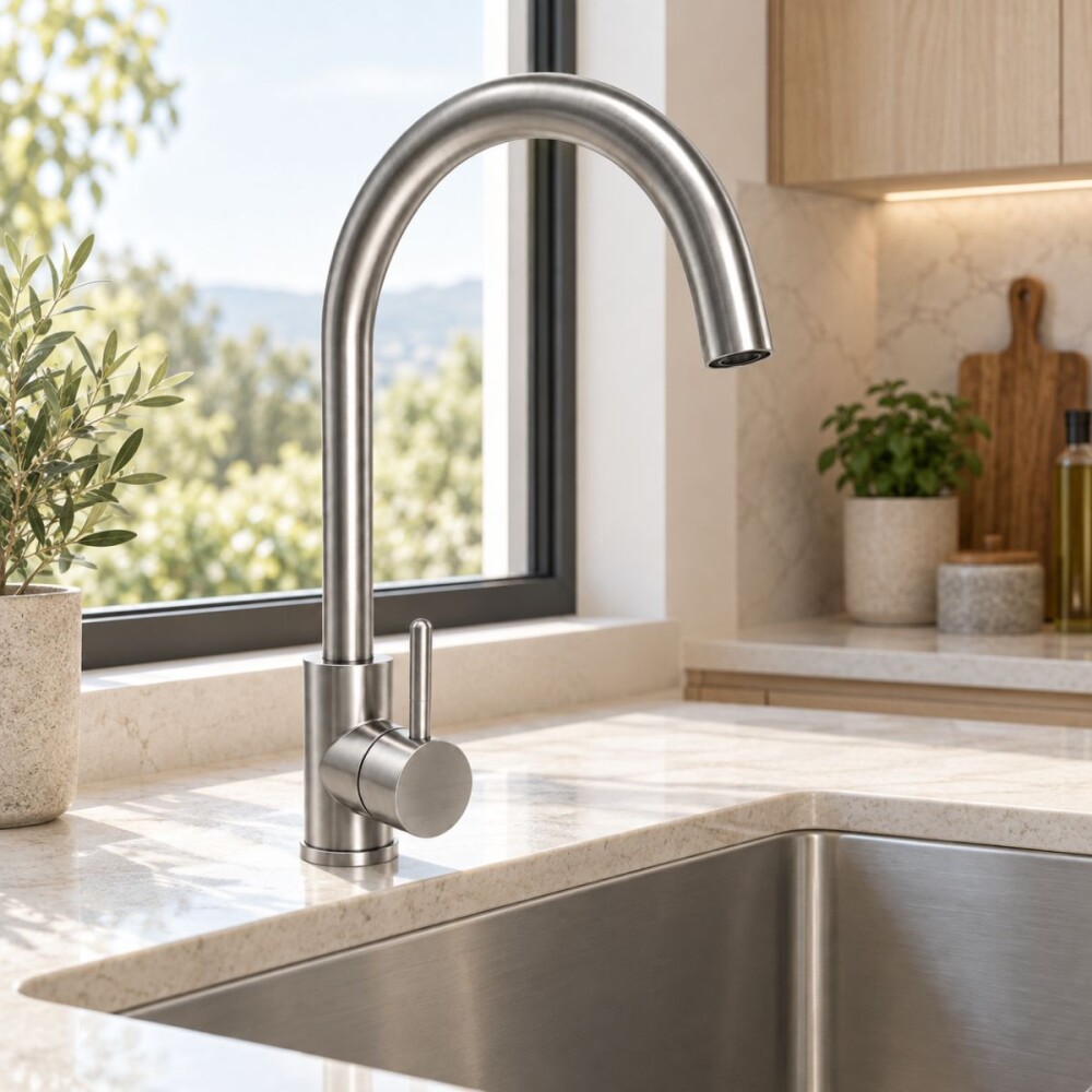 Grifería de cocina Monocomando de mesada Milano Curvo Grifería De Cocina Monocomando De Mesada Milano Curvo
