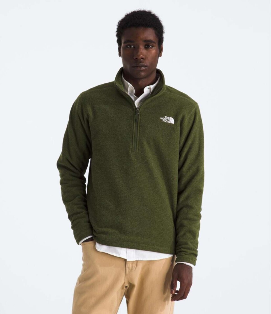 Buzo Polar Textured cierre de 1/4 hombre - Woodland Green Heather 