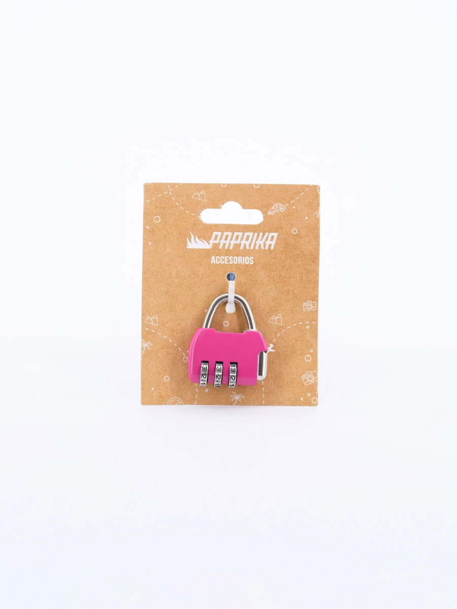CANDADO DE SEGURIDAD PARA MALETA - FUCSIA 