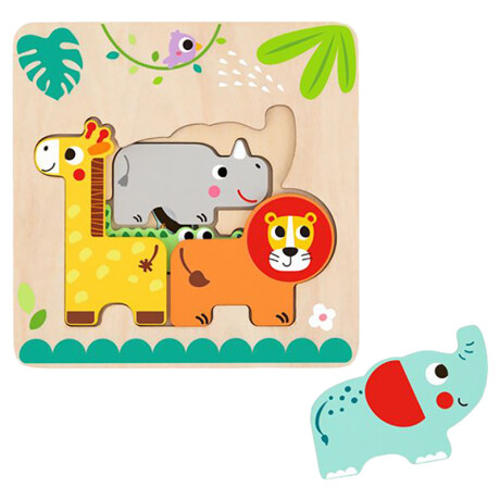 Puzzle Multicapas de Animales Tooky Toy 001