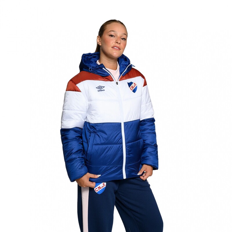Campera Puffer CNdeF Nacional Oficial - Blue / White / Red Blue/White/Red