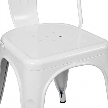 Silla Tolix Metálica Acero Industrial Sandman Comedor Blanco