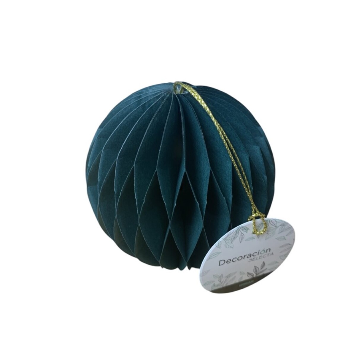 ADORNO COLGANTE BOLA 8x8CM PAPEL VERDE 