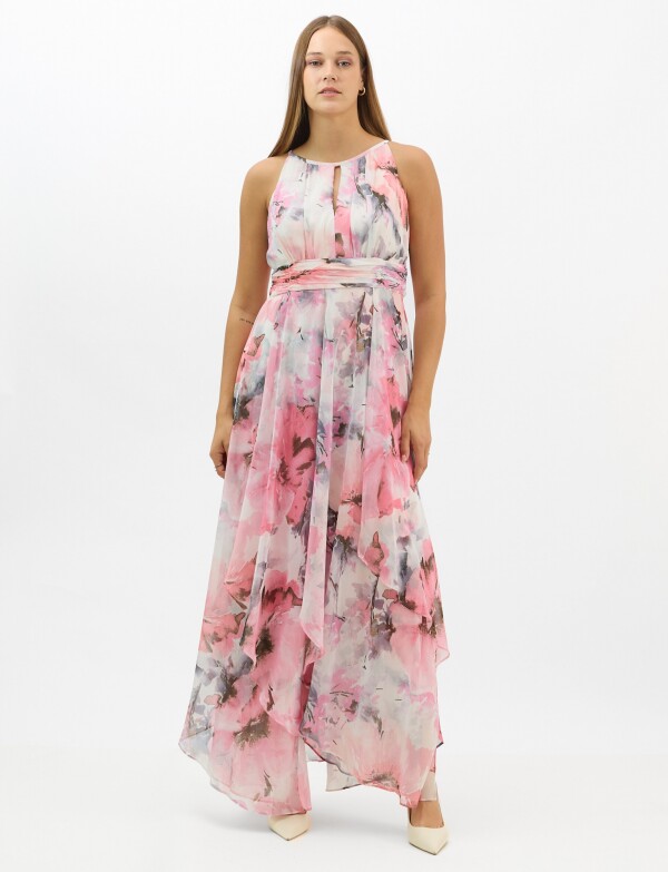 Vestido Largo Estampado Floral MULTI/ROSA