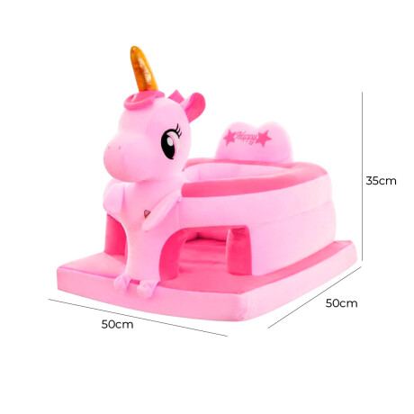 Sillón Puff Infantil Animales Felpa Asiento Corral Unicornio