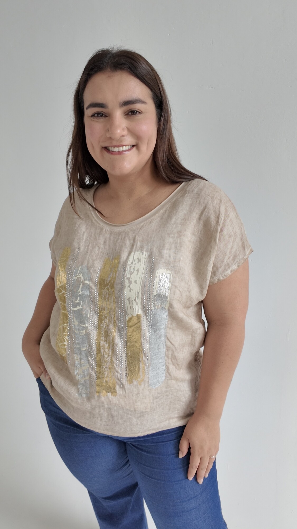 Remera Belén Beige