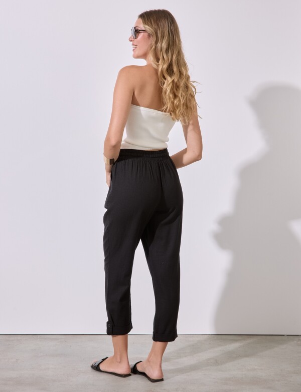 Pantalon Lino NEGRO