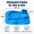 Plato Individual Silicona Marcus & Marcus Con Divisiones Azul 1