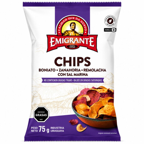 SNACK VEGETALES CHIPS EMIGRANTE 75G CON SAL SNACK VEGETALES CHIPS EMIGRANTE 75G CON SAL