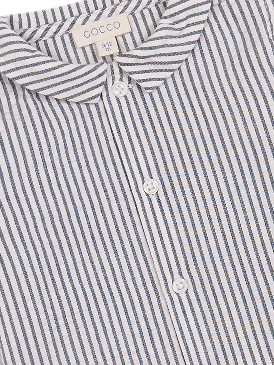 Camisa De Rayas Turquesa Oscuro