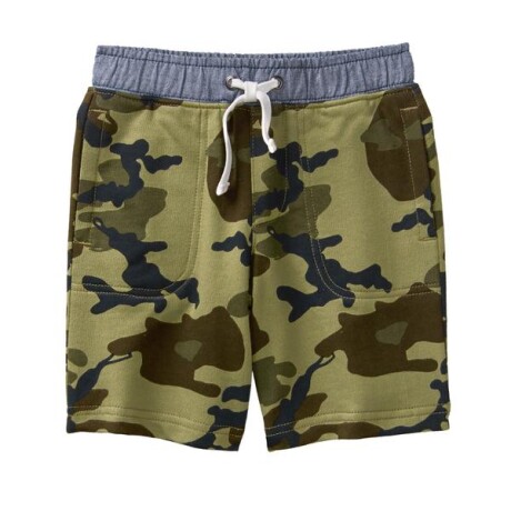 Short bermuda con pretina elastizada camuflado