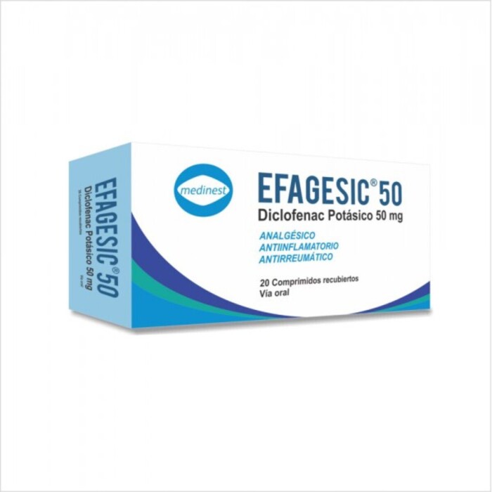 EFAGESIC 50 MG. CJ X 20 COMP. única