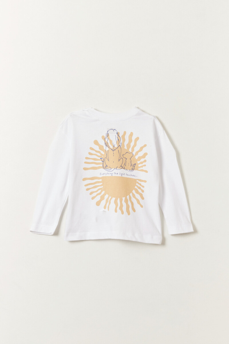 Remera estampa Rey León Blanco