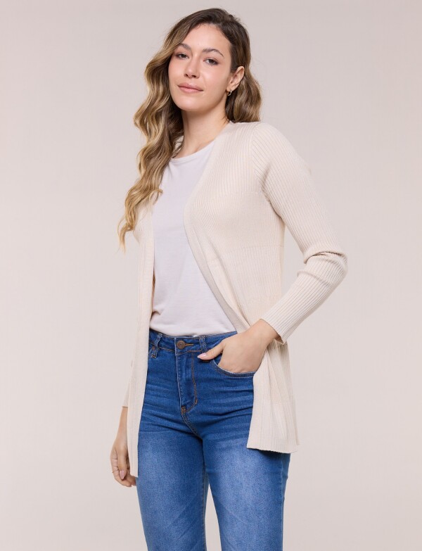 Cardigan Abierto BEIGE