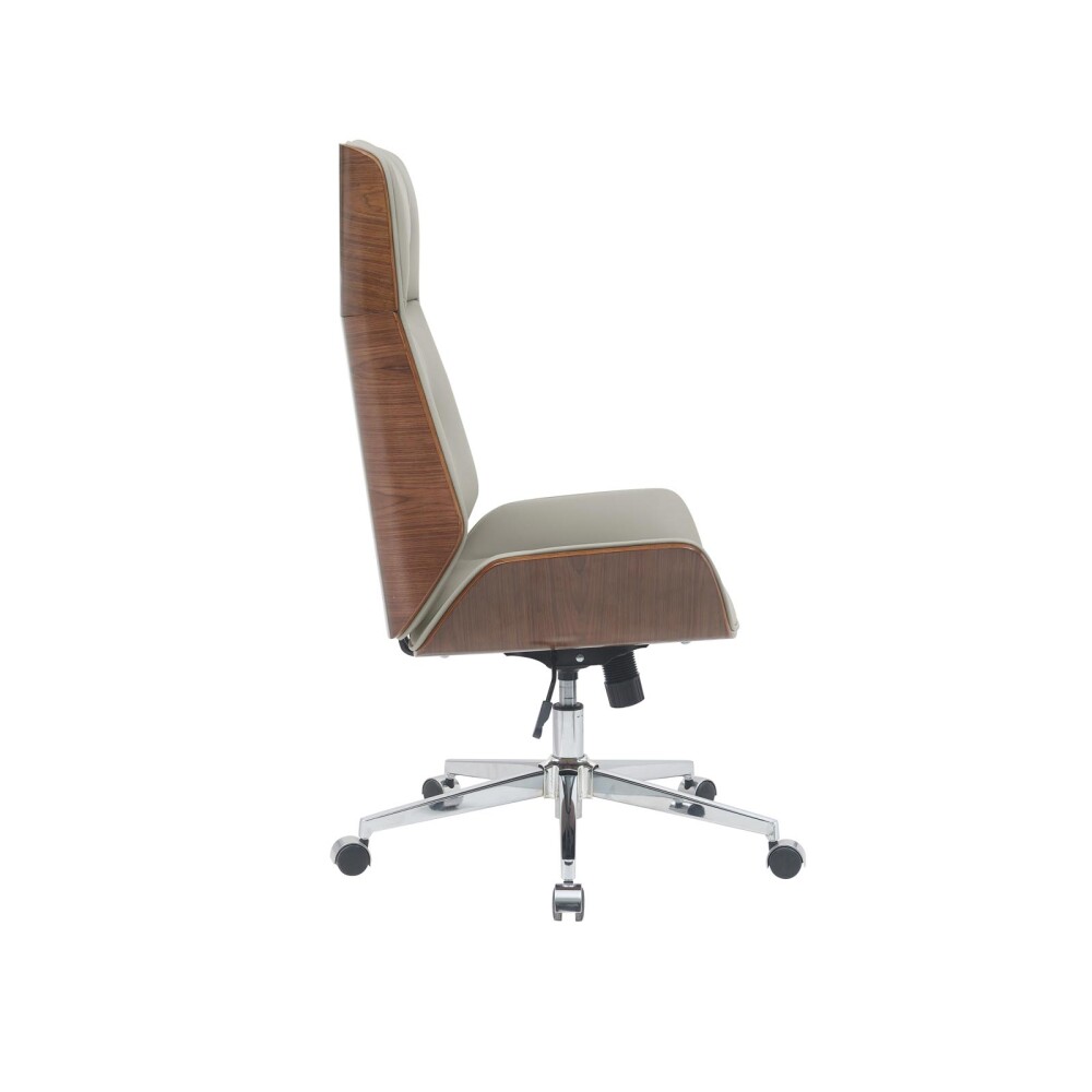 ASIENTO GERENCIAL MADERA-Y-PU NATURAL-BEIGE ECLIPSE