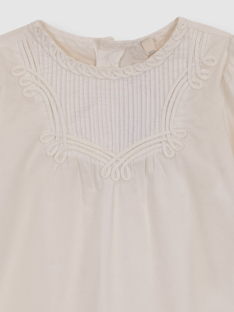Blusa Detalle Jaretas Blanco