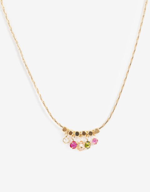 Cadena Corta con Dije Color Collar Con Dije Cubic - Dorado