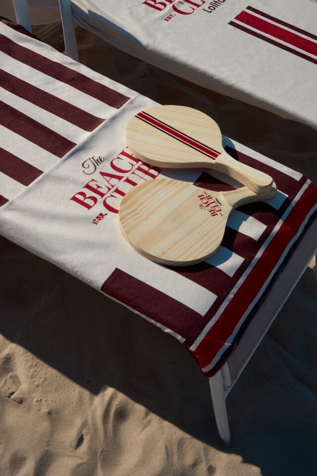 Toallón rayado The Beach Club chocolate