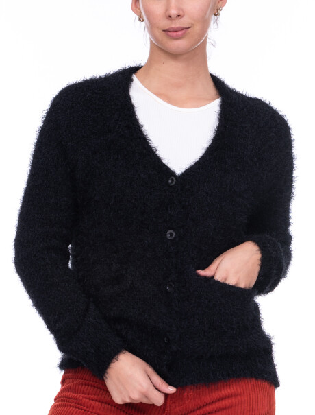 Cardigan fantasía negro