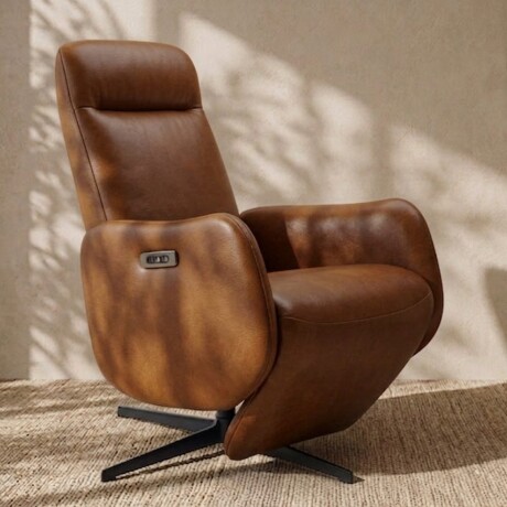 Sillón Reclinable Cuero Aura Amendoa U