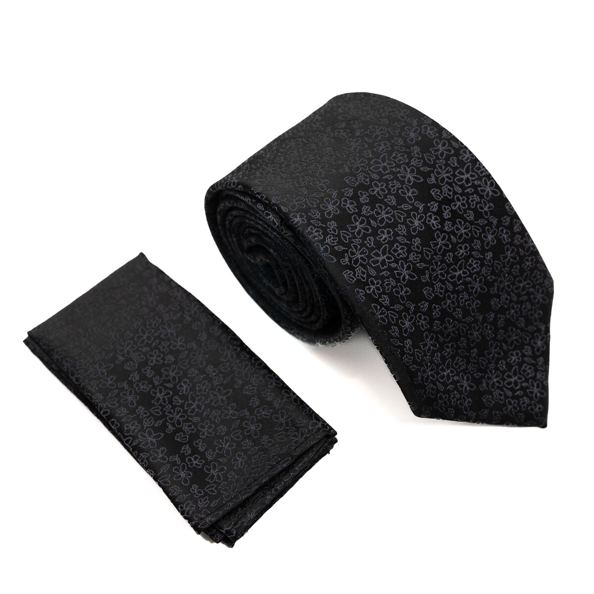 Corbata con Pañuelo - NEGRO 