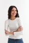 Remera m/l cuello a la base BLANCO