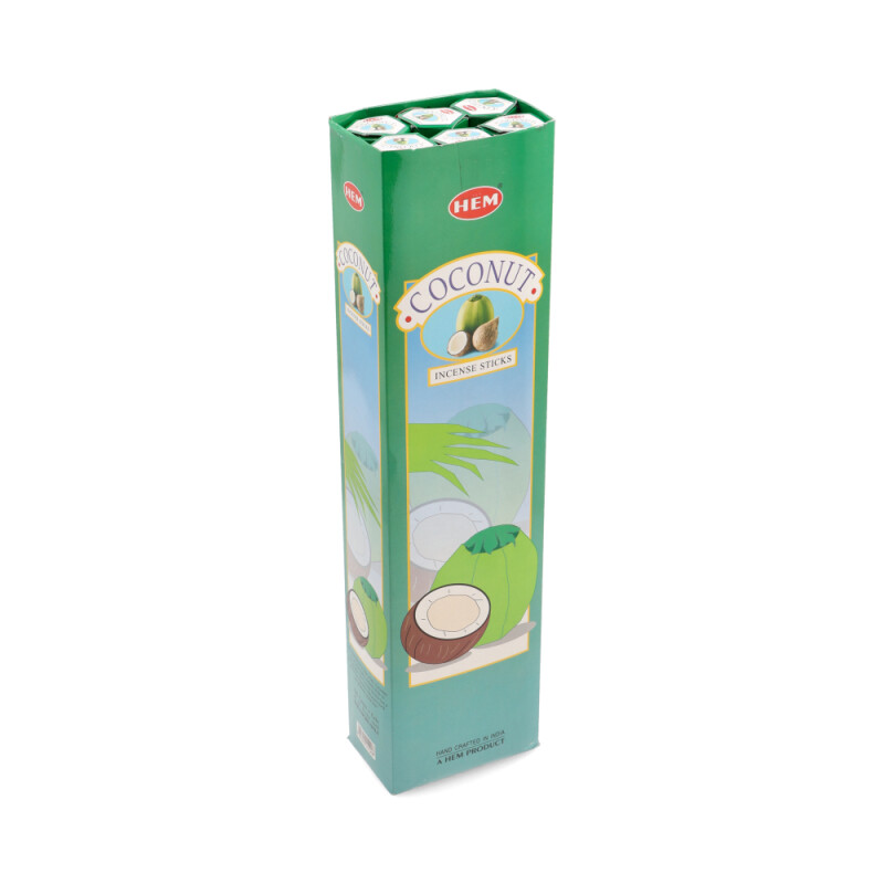 INCIENSO HEM HEXAGONAL LARGA CAJA X6 Coco