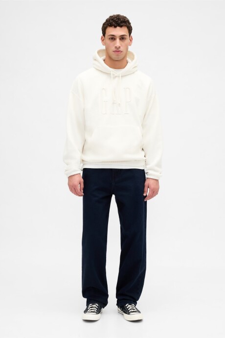 Canguro Polar Logo Gap Hombre Ivory Frost