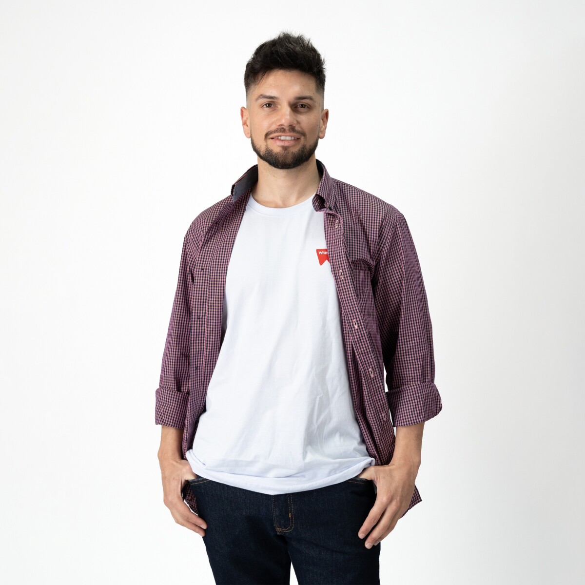 Camisa Wrangler de Hombre - PLAID SHIRT - WLS006UR - Sin color 