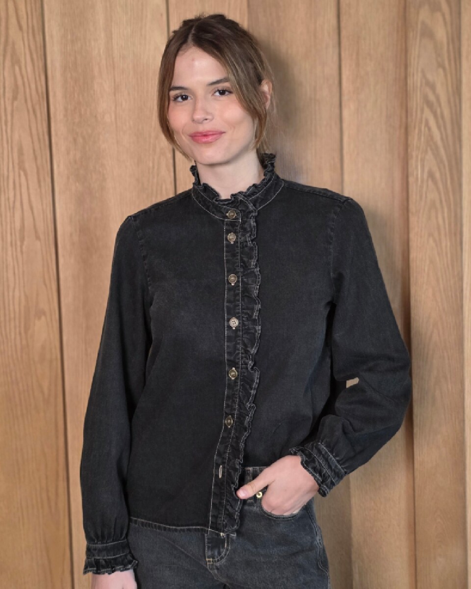 Camisa Franca - Denim Negro 
