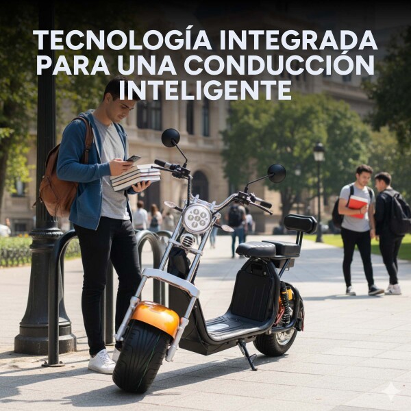 Moto Electrica Gogreen Deluxe 1500W 20Ah 40Km Autono. 45Km/h Color Variante Naranja