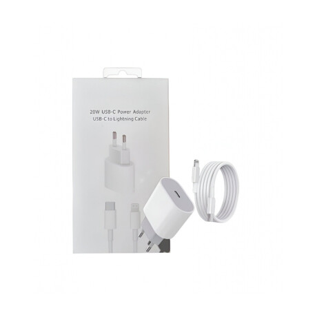 Cargador 25w USB-C + Cable USB-C a Lightning 1 Metro Cargador 25w USB-C + Cable USB-C a Lightning 1 Metro