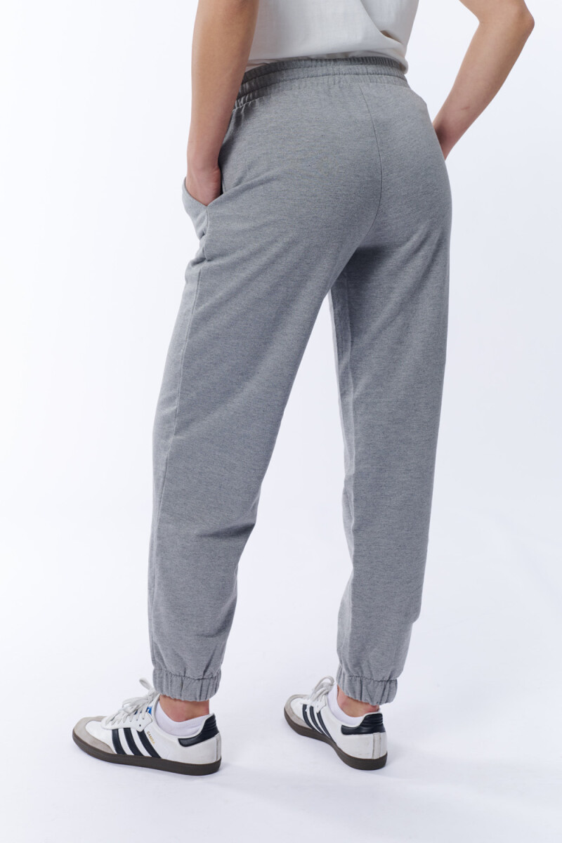 Pantalón Jogger Deportivo Gris Melange