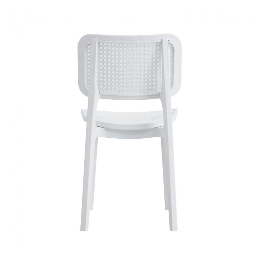 Silla Simil Rattan de polipropileno Blanco