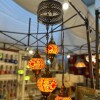 ARAÑA VITRAUX 4 LUCES TM12 Rojo y Naranja