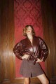 Campera Leather Relampago Bordeaux