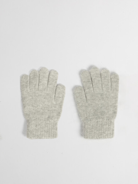 Guantes punto Gris Melange