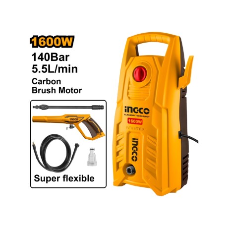 Hidrolavadora INGCO HPWR16008 1600 W 140 Bar con Autostop Hidrolavadora INGCO HPWR16008 1600 W 140 Bar con Autostop