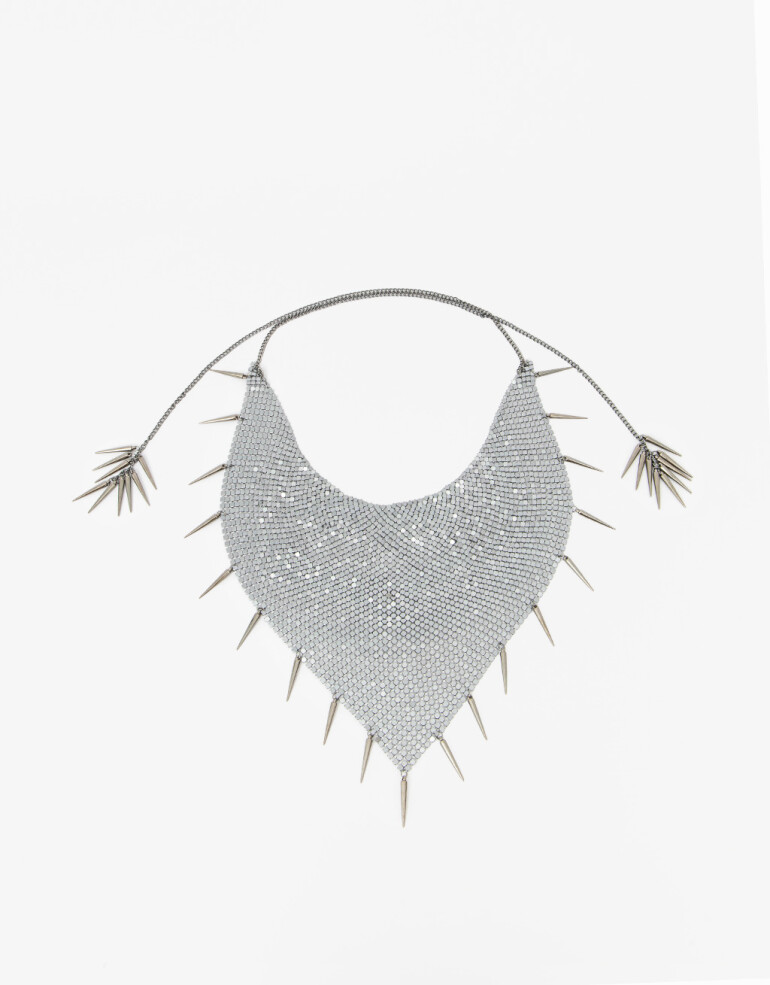 Pañuelos Raso Pañuelo De Malla Metálica - Plateado Antique Silver