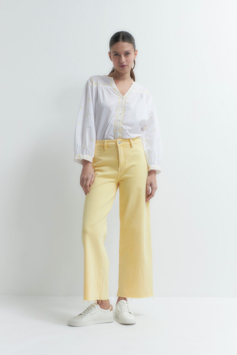 Jean culotte Paulina - amarillo 