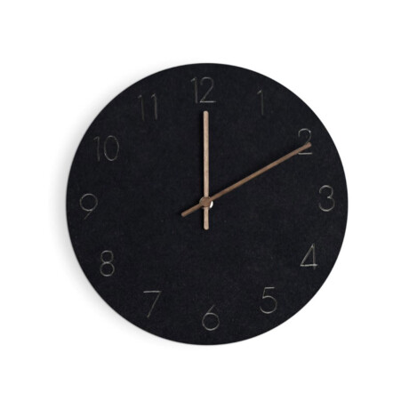 Reloj De Pared Circular Negro Unica
