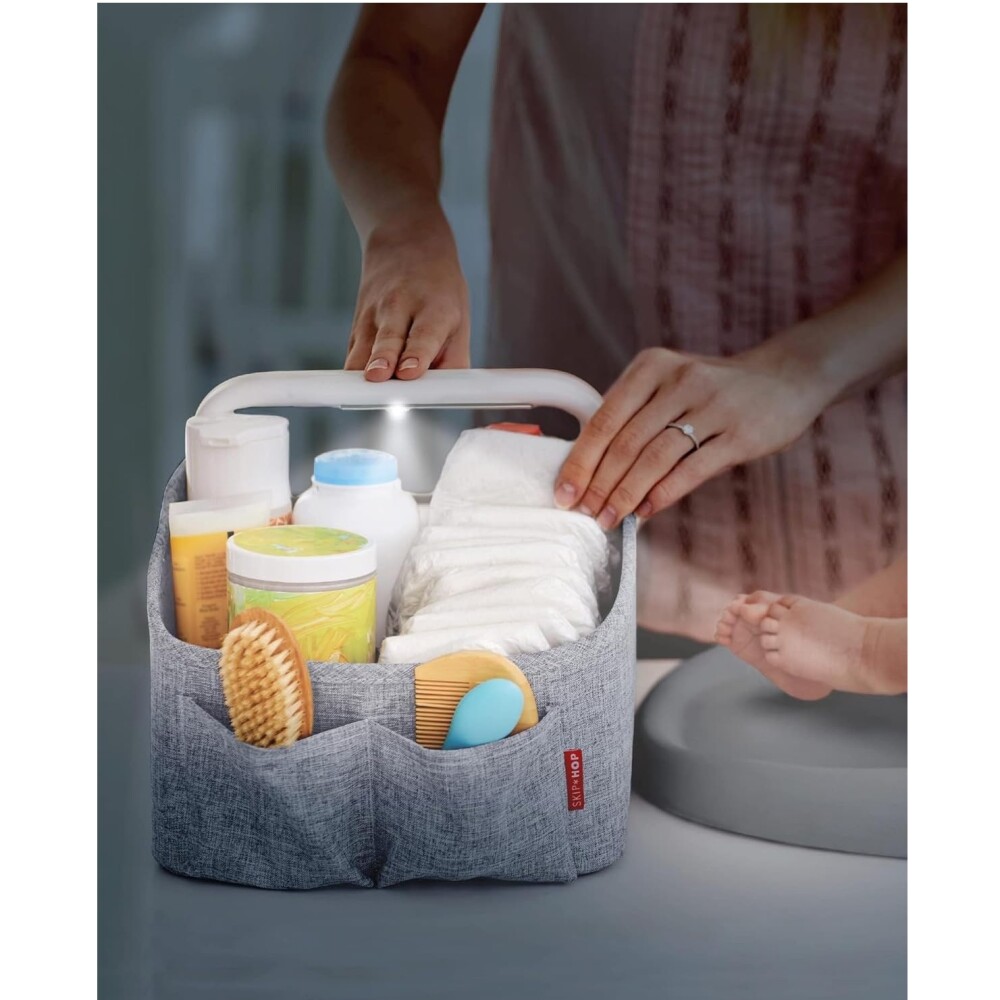Organizador de pañales con luz skip hop Caddy gris