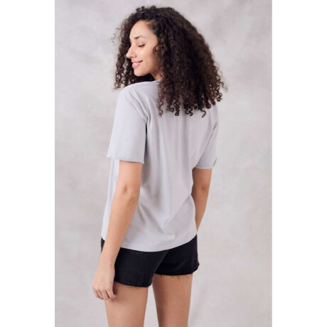 Remera Algodon Lavado Celeste Jean