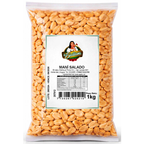 SNACK MANI PELADO FRITO LA SICILIANA 1K CON SAL SNACK MANI PELADO FRITO LA SICILIANA 1K CON SAL