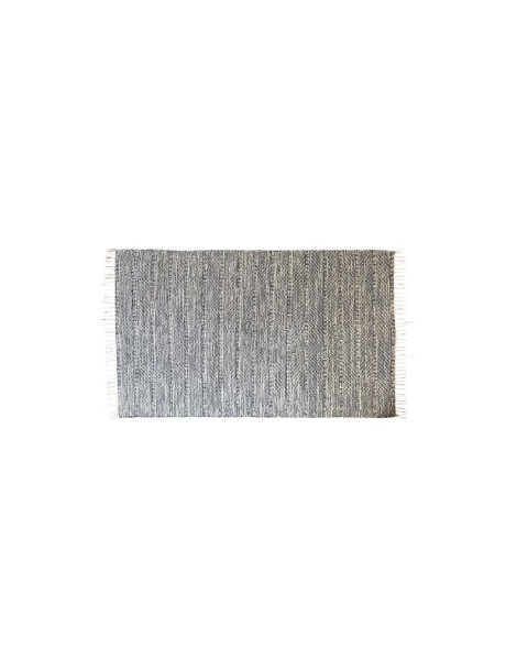 ALFOMBRA 69X114CM JASPEADO FLECOS NATURAL Y NAVY ALFOMBRA 69X114CM JASPEADO FLECOS NATURAL Y NAVY