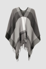 Poncho tres colores Negro