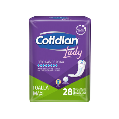 Toallas Cotidian Lady Maxi 28 Uds. Toallas Cotidian Lady Maxi 28 Uds.