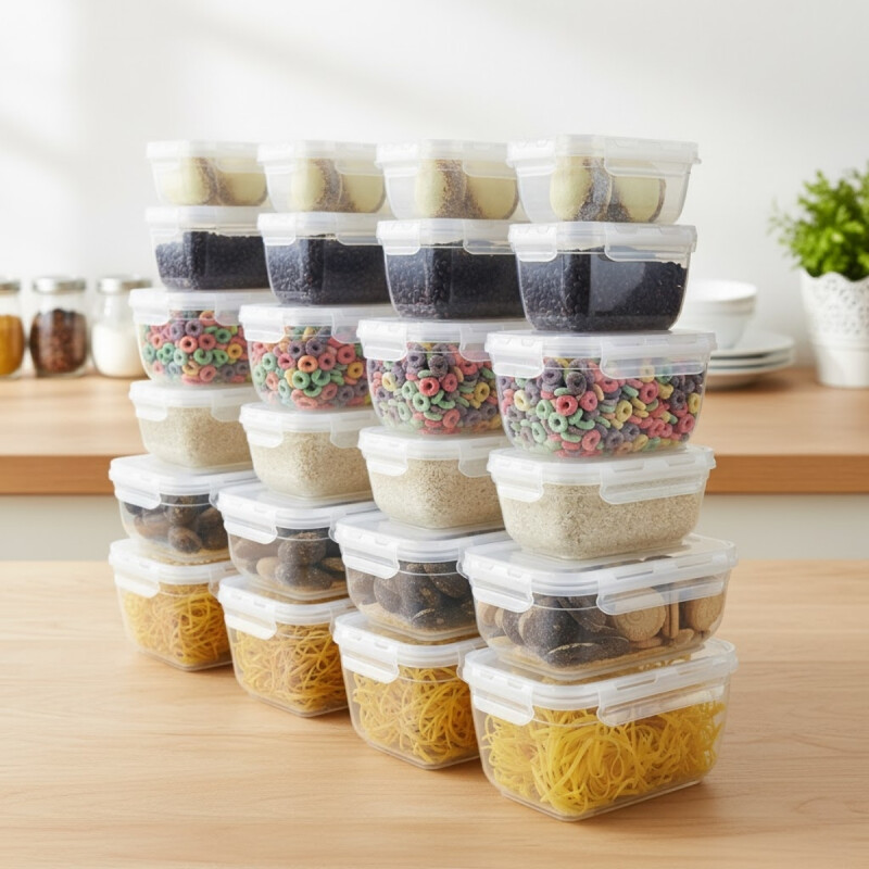 Set x24 Potes Herméticos TRANSPARENTE