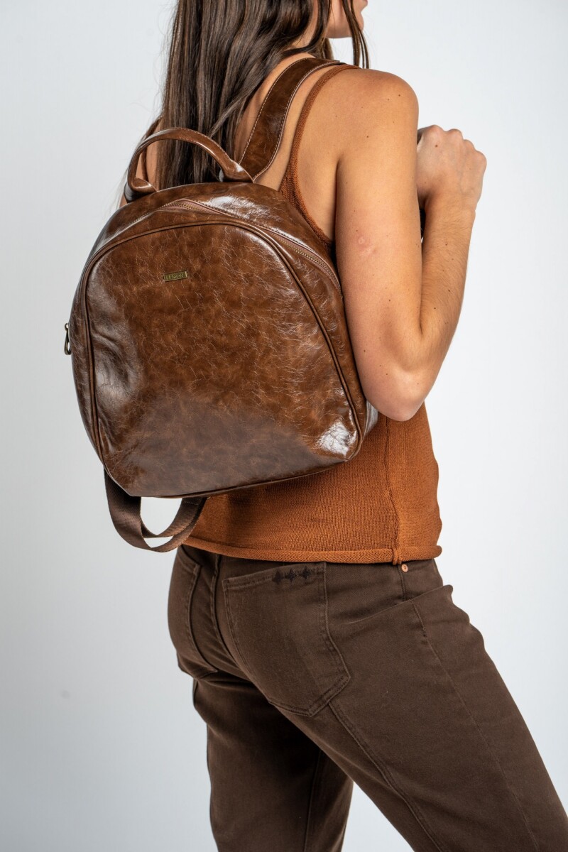 Mochila Cuero Vegano Chocolate